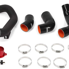 Mishimoto MMICP-CIV-16KWBK Intercooler Pipe Kit Compatible With Honda Civic 1.5T, 2016+/Honda Civic Si, 2017+ Wrinkle Black