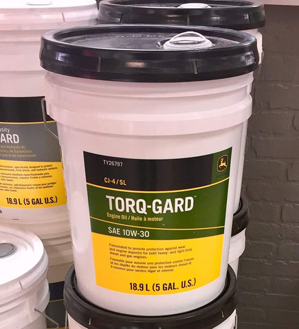 JOHN DEERE SAE 10W30 Torq-Gard Engine Oil 5 Gallon Bucket TY26797