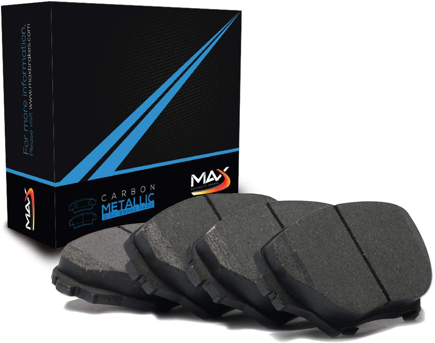 Max Brakes Front Carbon Metallic Performance Disc Brake Pads TA062051 | Fits: 2006 06 2007 07 2008 08 2009 09 2010 10 Ford Fusion