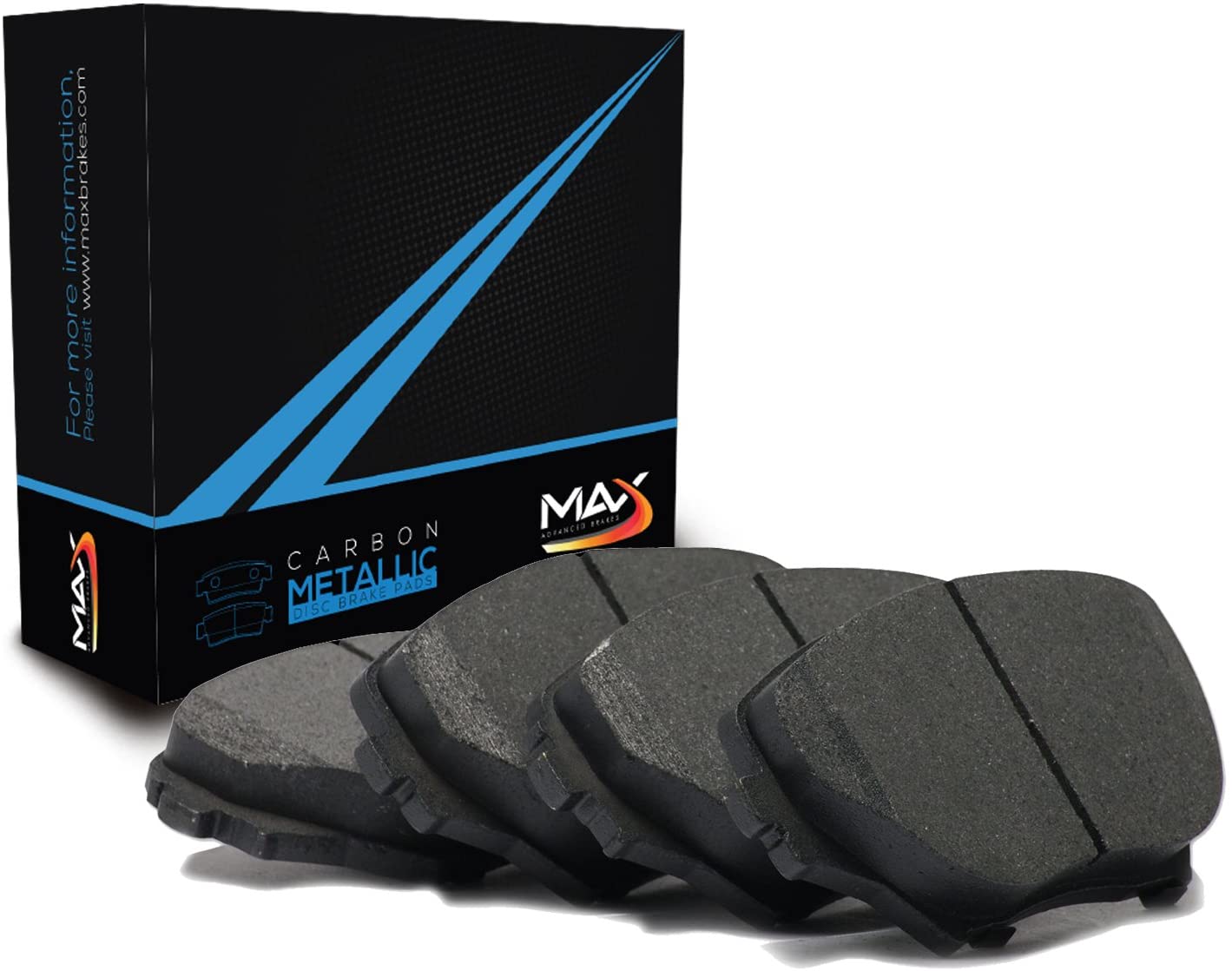 Max Brakes Front Carbon Metallic Performance Disc Brake Pads TA004851 | Fits: 2003 03 Honda Accord Coupe 4 Cylinder; Non Models Built For Canadian Market