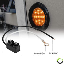 8pc 2.5" Amber + Red Round Trailer LED Marker Lights [DOT Approved] [Reflector Lens] [Grommet] [Flush-Mount] [Waterproof IP67] Marker Lights for Trailer Truck