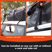 Accentor Car Roof Bag Cargo Carrier, 15 Cubic Feet, Waterproof Cargo Carriers, Car Roof Cargo Carrier with Racks or Without car roof Racks Include Protective Mat, Straps, Storage Bag and Car Door Hook