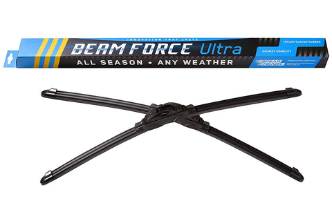 Spearhead Beam Force ULTRA 24”+19” Wiper Blades w/Teflon Rubber for Max Durability, Warranty (Pair)