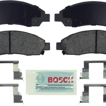 Bosch BE1039H Blue Disc Brake Pad Set with Hardware for Select Chevrolet Colorado, GMC Canyon, Isuzu i-Series Trucks, and Pontiac G6 - FRONT
