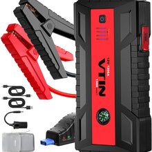 VTIN Upgraded 1200A Car Jump Starter, 12V Power Pack Jump Starter (Up to 8.0L Gas 6.0L Diesel Engines) Portable Battery Booster Power Bank with QC 3.0 Outputs Type-C Port & Safety Jumper Cable