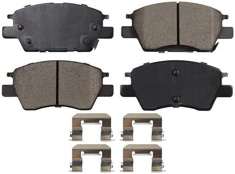 Detroit Axle - Front Ceramic Brake Pads w/Hardware Kit for 2016-2019 Chevy Cruze - [2017 Bolt EV] - 2016-2019 Chevy Volt