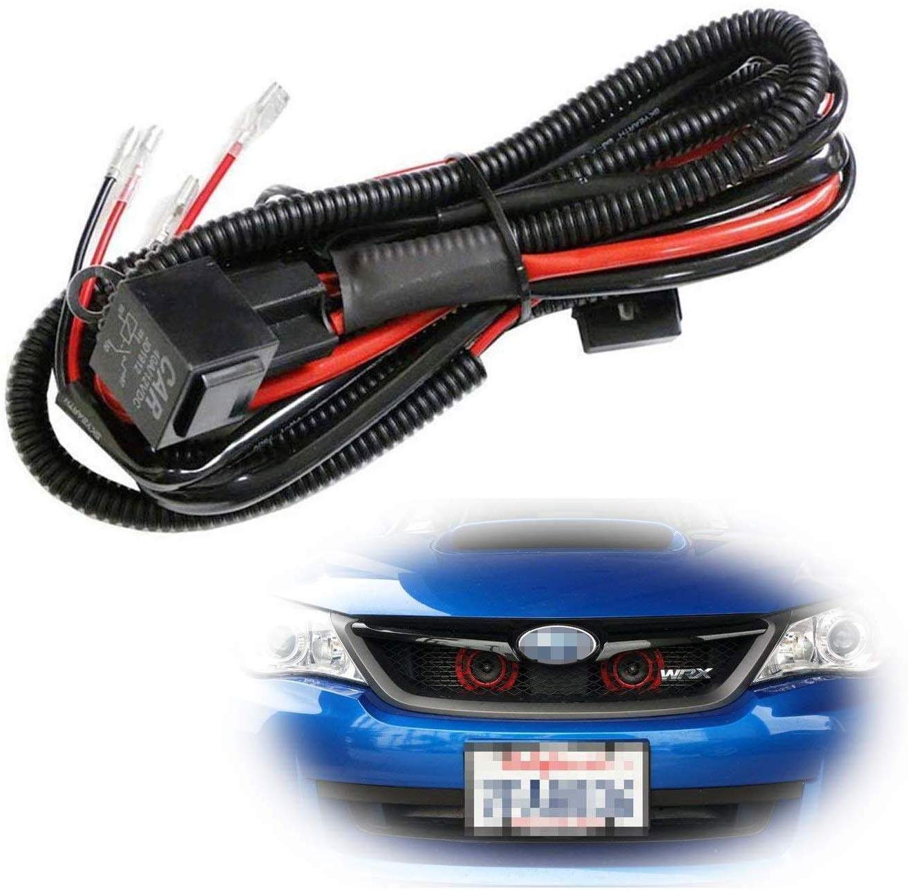 iJDMTOY (1 12V Horn Wiring Harness Relay Kit for Car Truck Grille Mount Blast Tone Horns (Actual Horn Not Included)