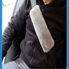 ANDALUS Seat Belt Covers for Adults and Kids, Authentic Sheepskin Merino Wool, Gray
