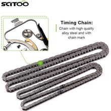 SCITOO 94201S Timing Chain Kit Tensioner Guide Rail Crank Sprocket Shaft Sprocket fits for Chevrolet Malibu 8-13 Equinox 10-15 Buick L4 2.0L 2.2L 2.4L