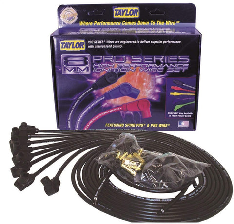 Taylor Cable 70051 8mm Pro Wire Black Spark Plug Wire Set