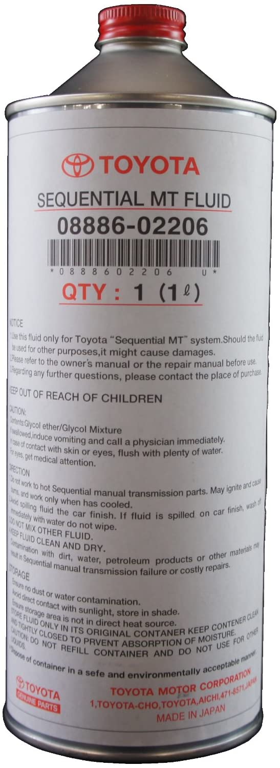 Toyota Genuine Fluid 08886-02206 Sequential Manual Transmission Fluid - 1 Liter