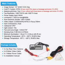 Navinio Backup Camera for Car, Rear-View License Plate Car Rear Reverse Parking Camera for for Hyundai Sonata/ KIA Cerato/ Forte K3/ Sirento E/ Sorento MX/ Chrysler Sebring 300C (HD Camera)
