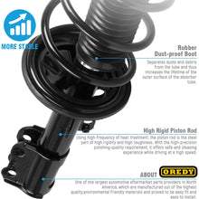 OREDY Rear Pair Complete Shocks Struts Coil Spring Assembly Kit Compatible with Toyota Corolla/Matrix and Pontiac Vibe FWD 2003 2004 2005 2006 2007 2008#171373L 171373R 15371 15372