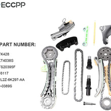 ECCPP Engine Timing Chain Kit Gears fits for 1997-2009 4.0L SOHC V6 Ford Mazda Mercury
