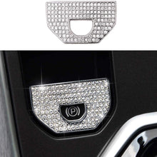 TopDall Electronic handbrake Bling Crystal Shiny Diamond Accessory Interior Sticker Compatible with Land Rover