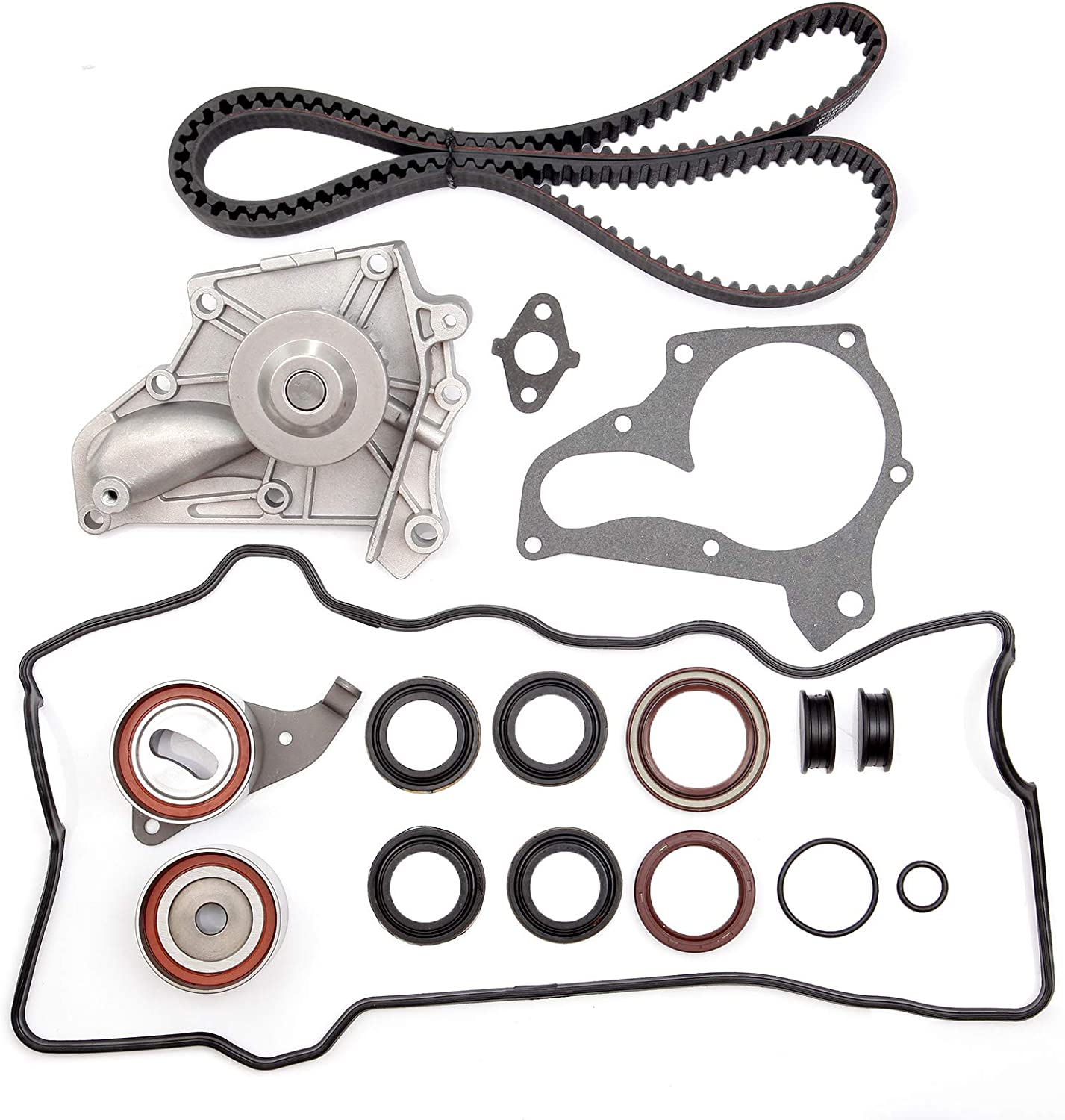 Timing Belt Kit including timing Belt water pump with gasket tensioner bearing etc,OCPTY Compatible for 1987 1988 1989 1999 2000 2001 Toyota Camry/1996 1997 1998 1999 2000 Toyota RAV4