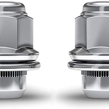 White Knight 5306 Chrome M12x1.25 OEM Factory Style Mag Lug Nut with Washer, 4 Pack