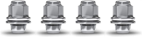 White Knight 5306 Chrome M12x1.25 OEM Factory Style Mag Lug Nut with Washer, 4 Pack
