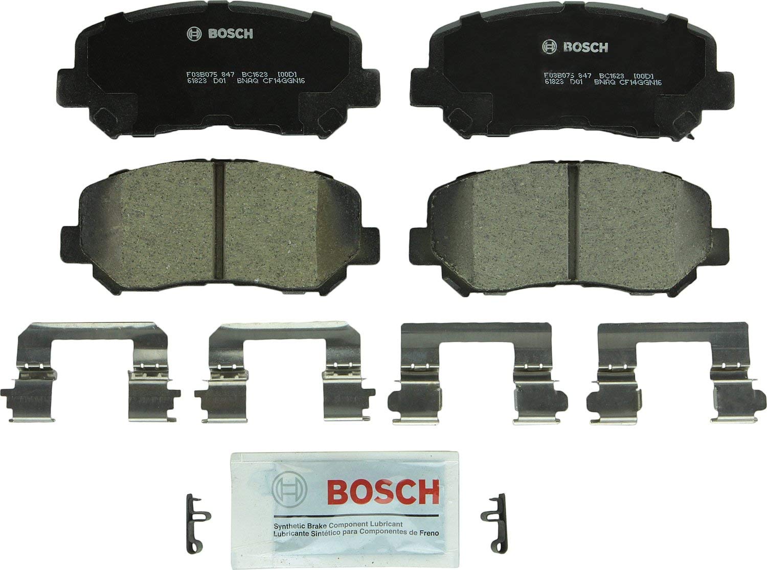 Bosch BC1623 QuietCast Premium Ceramic Disc Brake Pad Set For Select 2013-2017 Mazda CX-5; Front