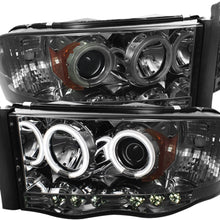 Spyder 5078797 Dodge Ram 1500 02-05 / Ram 2500/3500 03-05 Projector Headlights - CCFL Halo - LED (Replaceable LEDs) - Black Smoke - High H1 (Included) - Low H1 (Included)