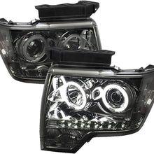 Spyder 5030108 Ford F150 09-14 Projector Headlights - Halogen Model Only (Not Compatible With Xenon/HID Model) - CCFL Halo - LED (Replaceable LEDs) - Black - High H1 (Included) - Low H1 (Included)