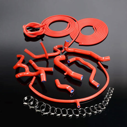 For Vw Golf Gti Mk3 Vr6 2.8 2.9 V6 1994-1998 Silicone Tube + Vacuum Hose Kit Clamps + Vacuum Pipe Kit Red
