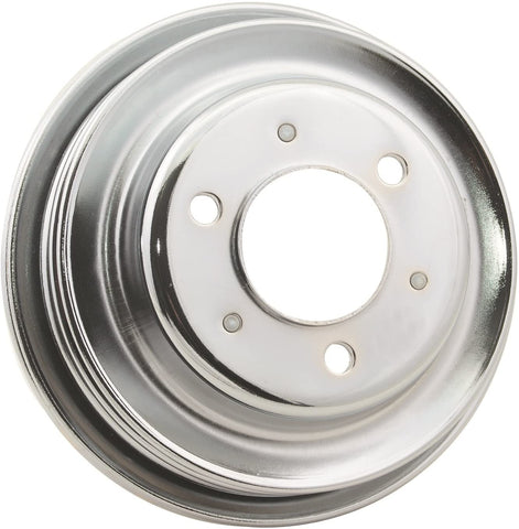 Mr. Gasket 4961G Chrome Triple Groove Pulley for 396-454 BBC
