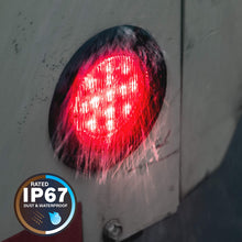 4pc 2.5" Red Round Trailer LED Marker Lights [DOT Approved] [Reflector Lens][13 LED] [Grommet] [Flush-Mount] [Waterproof IP67] Marker Lights for Trailer Truck