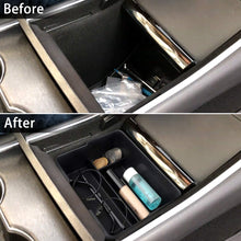 BASENOR Tesla Model 3 Model Y Center Console Organizer Tray Accessoies with Coin and Sunglass Holder for Tesla Model 3 Tesla Model Y
