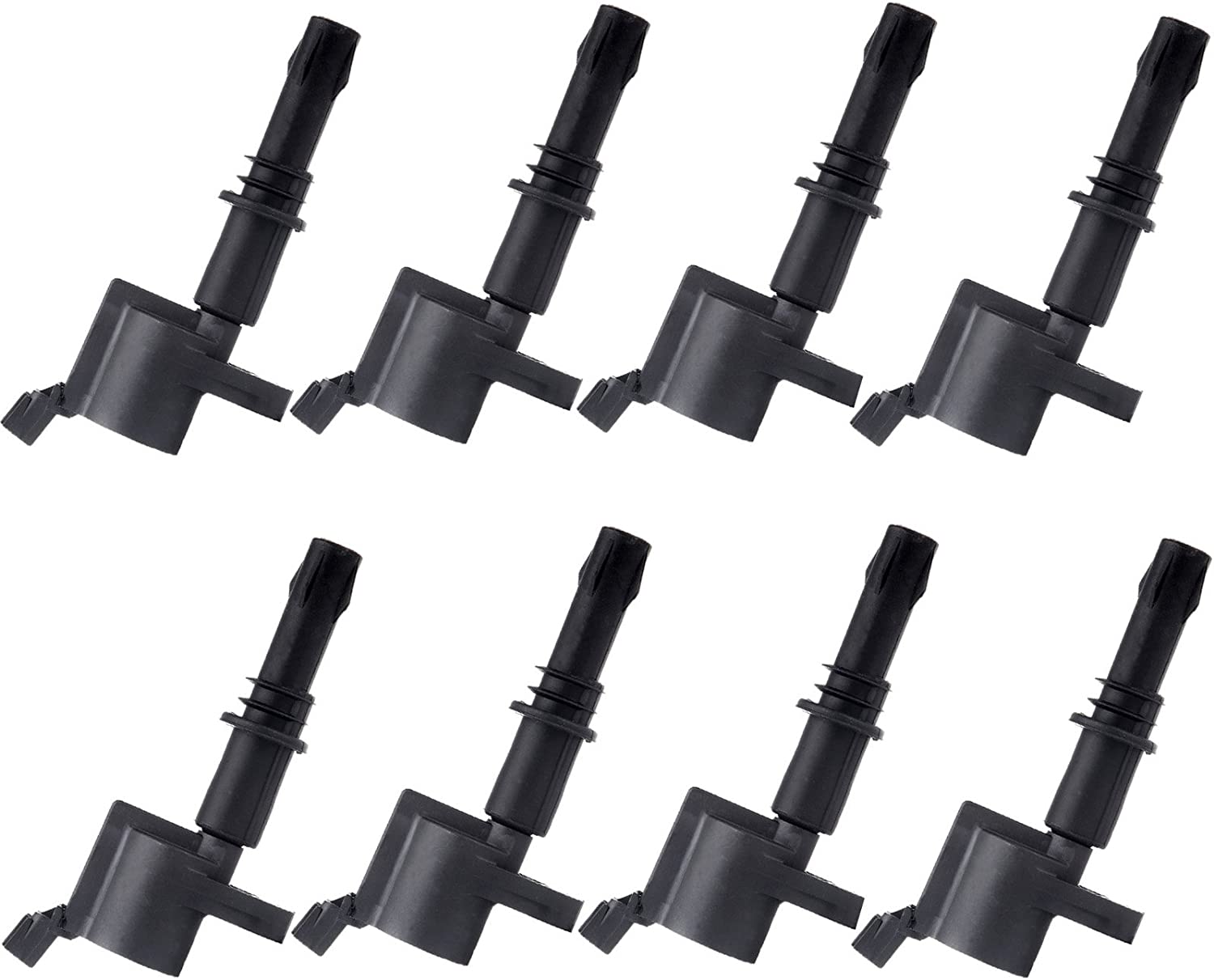 ECCPP Ignition Coils Pack of 8 Compatible With Fo-r-d F-250 Super Duty/Lincol-n/Mercu-ry Replacement for DG511 for C1541 for FD508 (black)