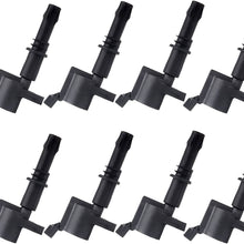 ECCPP Ignition Coils Pack of 8 Compatible With Fo-r-d F-250 Super Duty/Lincol-n/Mercu-ry Replacement for DG511 for C1541 for FD508 (black)