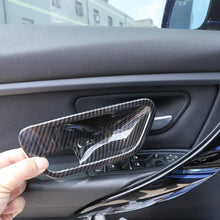 Carbon Fiber ABS Plastic Interior Door Handle Bowl Cover Trim For BMW 3 4 Series f30 f32 f35 316i 318i 320li 2013-2018