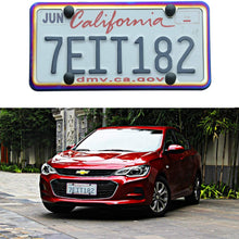 LivTee 4 Holes Colorful Roasted Blue Stainless Steel License Plate Frames, 2 PCS Car Licence Plate Covers Slim Design with Bolts Washer Caps for US Vehicles
