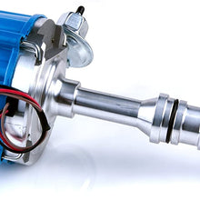MAS Ignition Distributor w/ Cap & Rotor compatible with Ford 351C 351M 400 429 460 HEI 65,000 Volt Coil KA-1046013 PE332U JM6506BL 351CBLHEI0 (BLUE)
