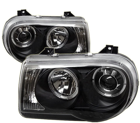 Spyder Auto 5009135 LED Halo Projector Headlights Black/Clear