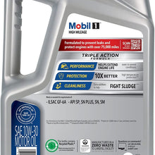 Mobil 1 High Mileage Full Synthetic Motor Oil 5W-30, 5 Quart