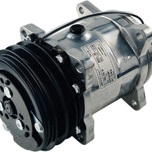 ACTECmax Universal A/C Compressor with 2PK Clutch 508 V Belt Style 5H14 R134A Rear Exit