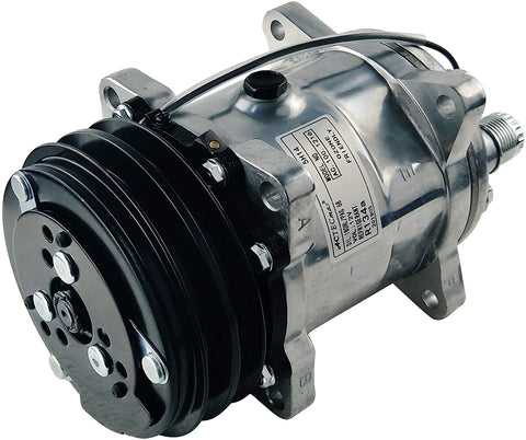 ACTECmax Universal A/C Compressor with 2PK Clutch 508 V Belt Style 5H14 R134A Rear Exit