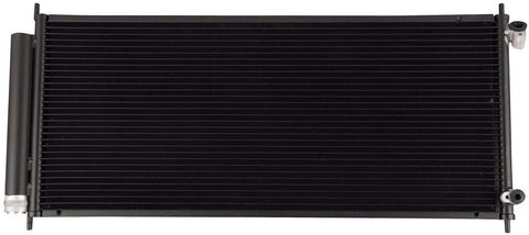 VioletLisa All Aluminum Air Condition Condenser 1 Row Compatible with 2007-2008 Fit Without Oil Cooler