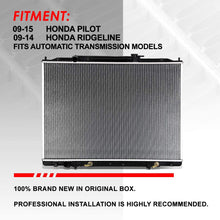 13065 Factory Style Aluminum Radiator Replacement for 09-15 Honda Pilot/Ridgeline AT