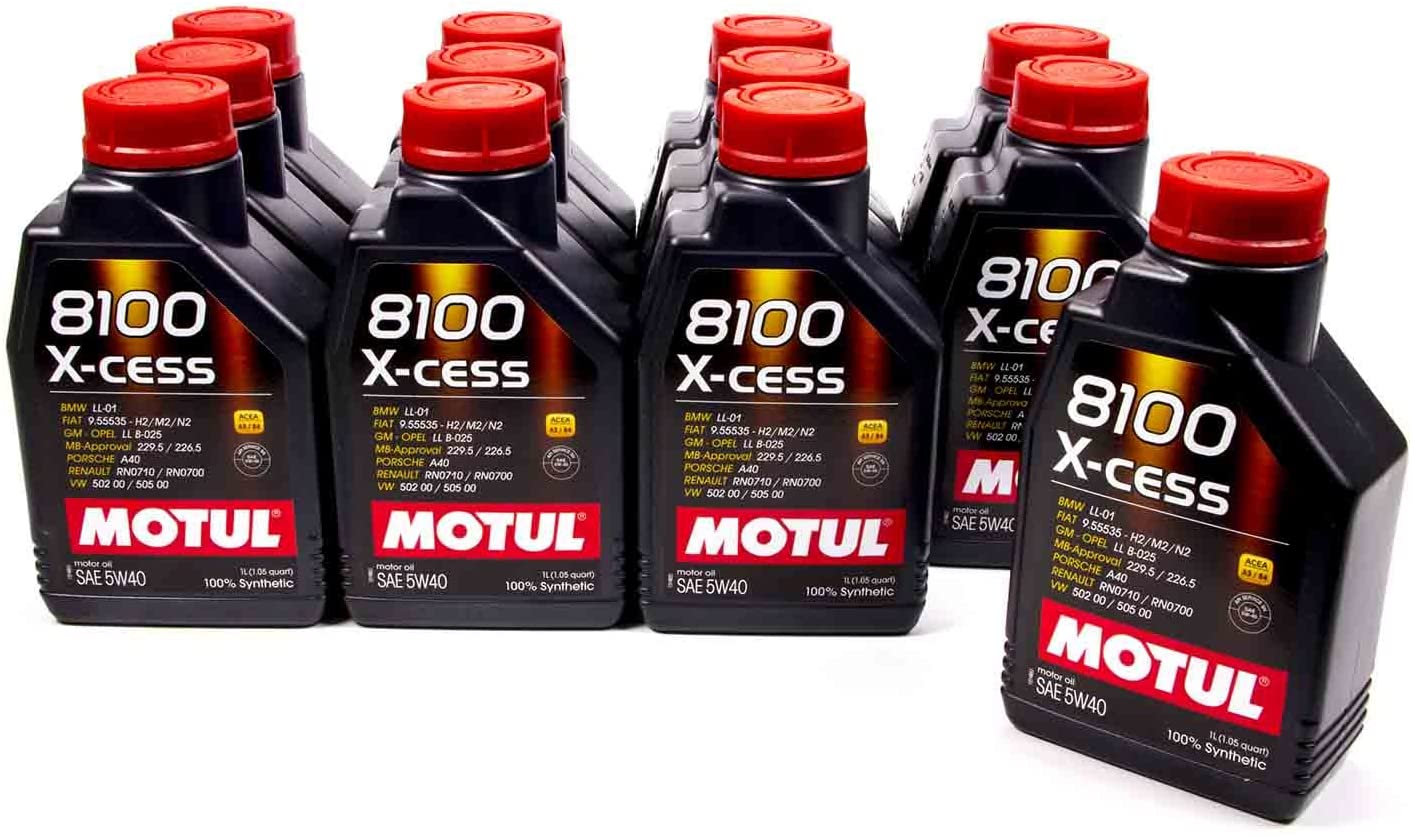 Motul 102784-12 8100 X-Cess 5W-40 Oil, (Case of 12)