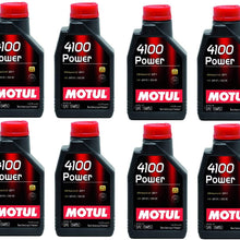 Motul 102773 Set of 8 4100 Power 15W-50 Motor Oil 1-Liter Bottles