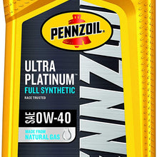 Pennzoil Ultra Platinum Full Synthetic 0W-40 Motor Oil (1 Quart, Case of 6)
