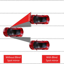 LivTee Blind Spot Mirror, Oval HD Glass Frameless Convex Rear View Mirror with wide angle Adjustable Stick for Cars SUV and Trucks, Pack of 2