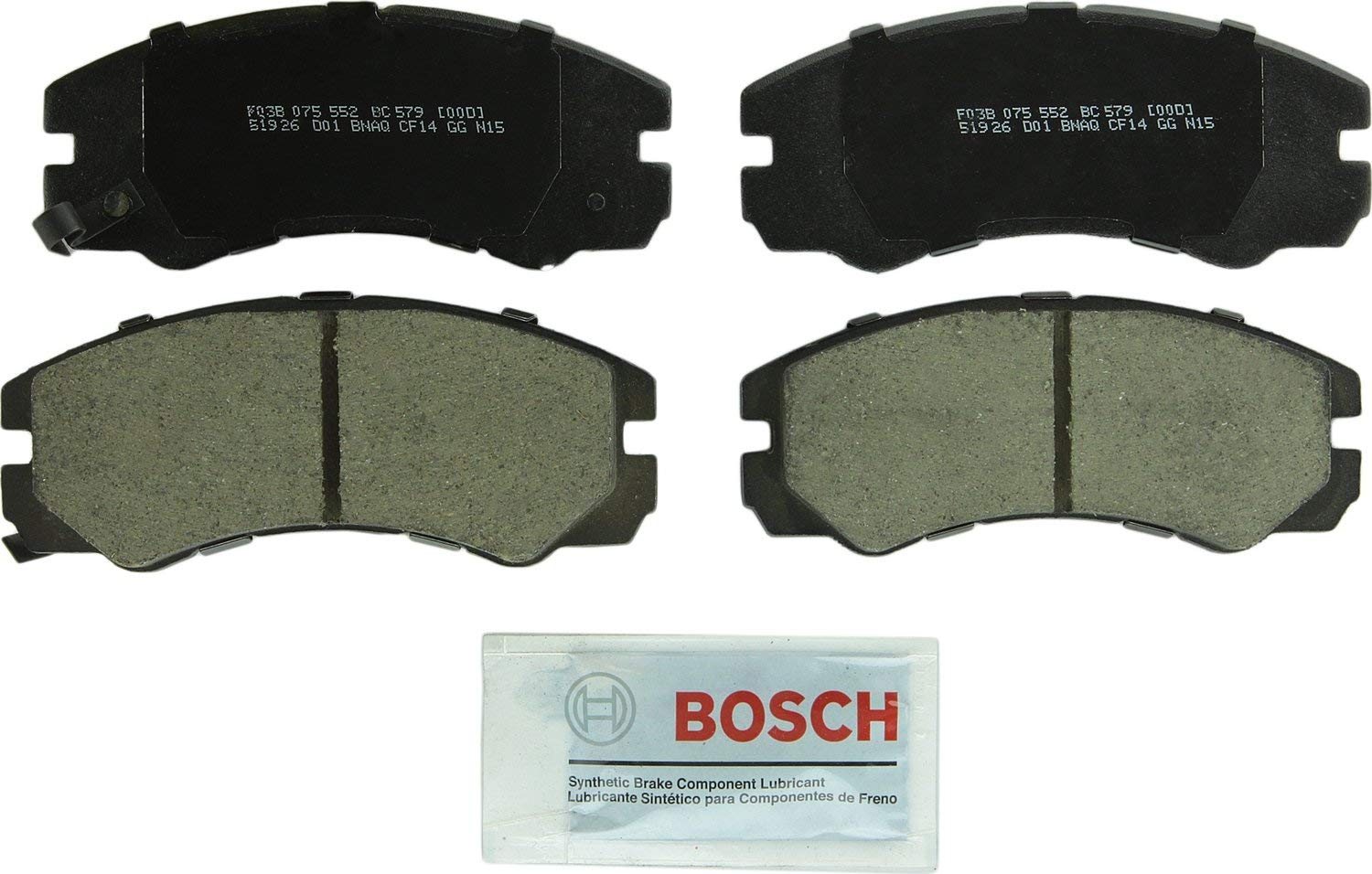 Bosch BC579 QuietCast Premium Ceramic Disc Brake Pad Set For Select Acura SLX; Honda Passport; Isuzu Amigo, Axiom, Rodeo, Rodeo Sport, Trooper, VehiCROSS; Front