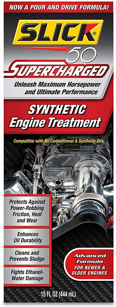 Slick 50 SL-750001 Supercharged Full Synthetic Engine Treatment, 15 fl. oz, 1 Pack (Single)