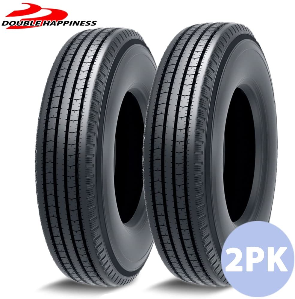 2 PACK Of DOUBLE HAPPINESS DR909 LP 295/75R/22.5 Professional Truck Tires (2)