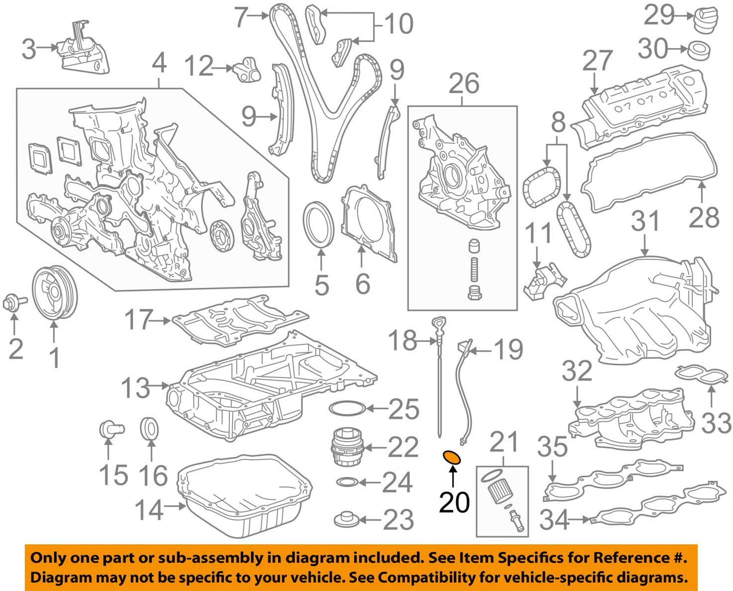 Toyota 96721-19010, Engine Oil Dipstick Tube Seal