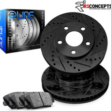 For Tucson, Elantra, Sportage Front Black Brake Rotors+Ceramic Brake Pads