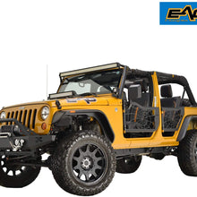 EAG Tubular Spyder Web Door with Side View Mirror Fit for 07-18 Jeep Wrangler JK 4 Door Only